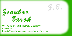 zsombor barok business card